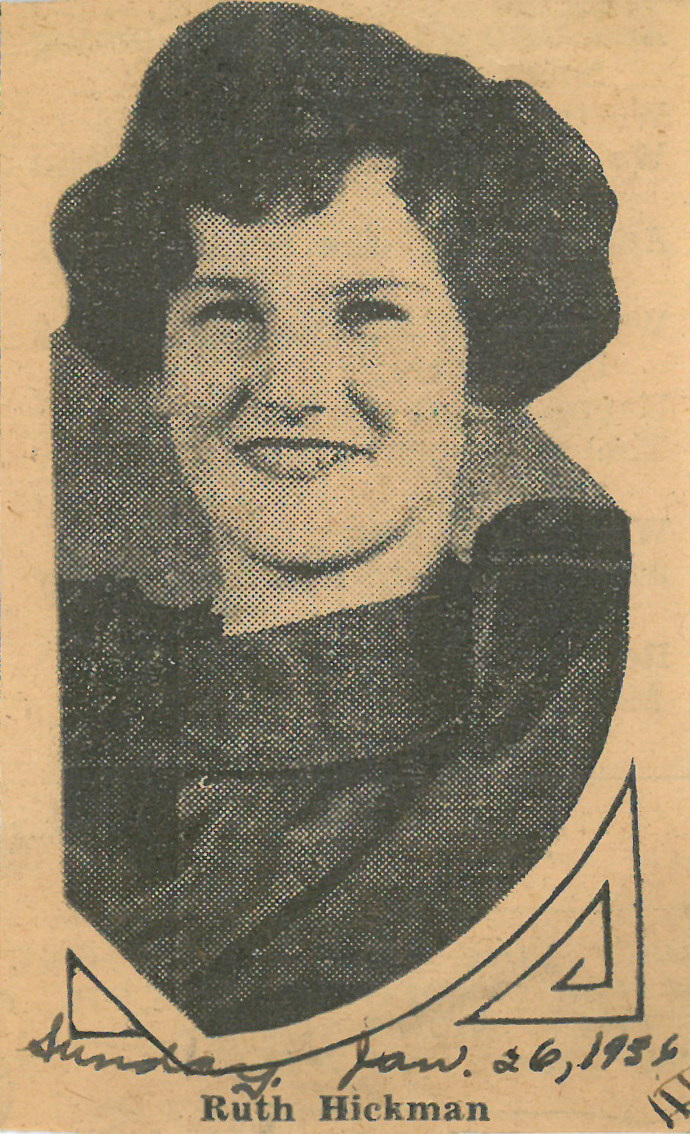 Ruth Hickman in paper